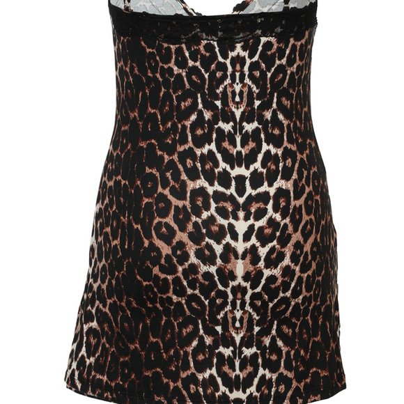 Leopard Print Lace Spaghetti Strap - Picture 9 of 10